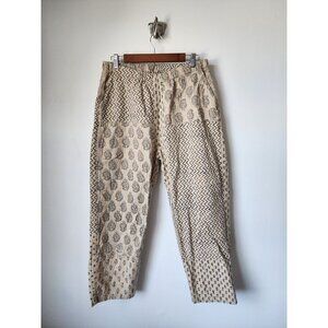 Namsar cream boho stitch accent pants L/XL